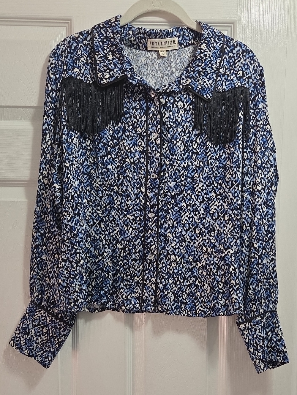 IDYLLWIND by Miranda Lambert Bitton Down Western Top w/Fringe